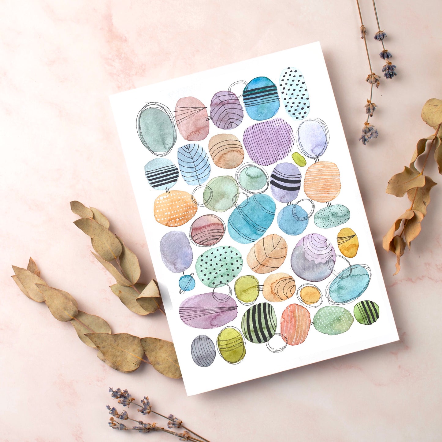 Collecting Pebbles - 10 x Greeting Cards